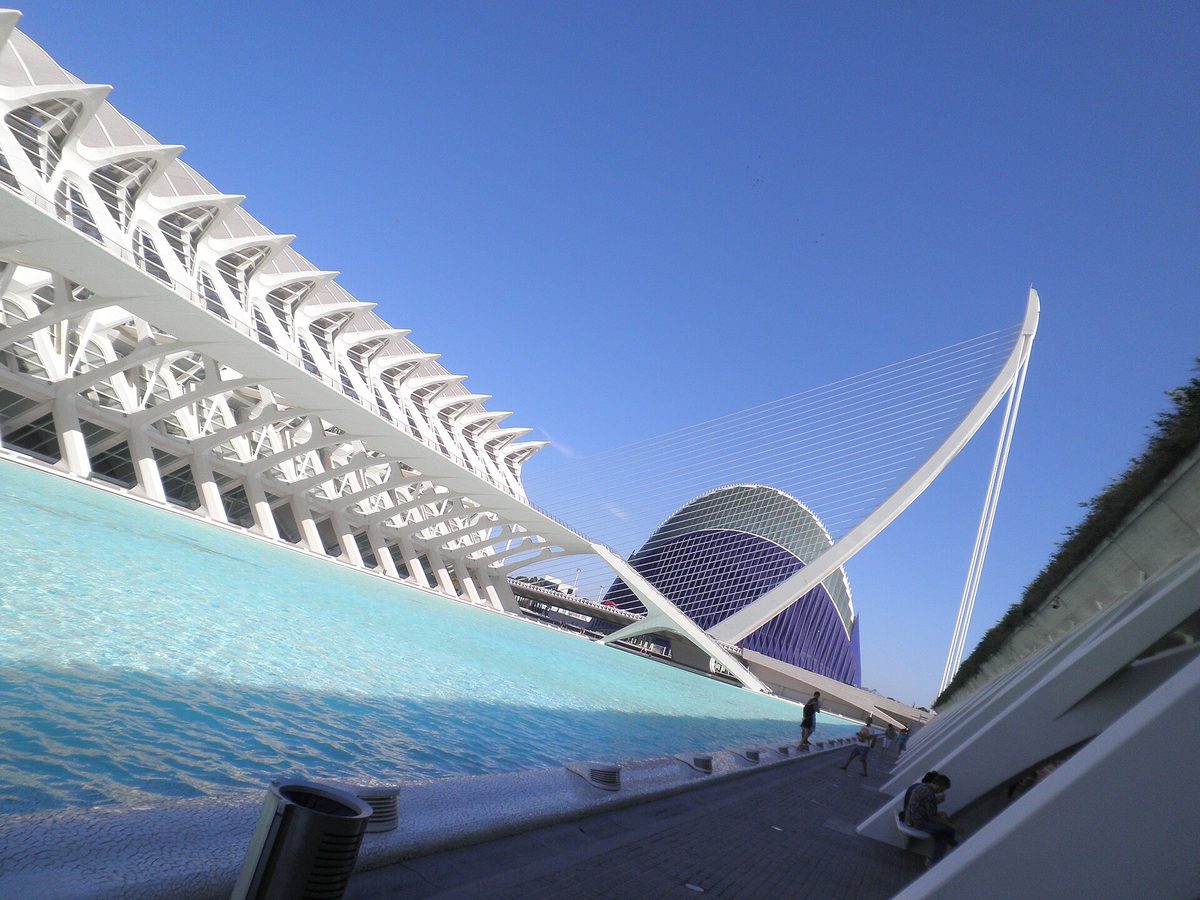 The futuristic City of Arts and Sciences in Valencia, Spain