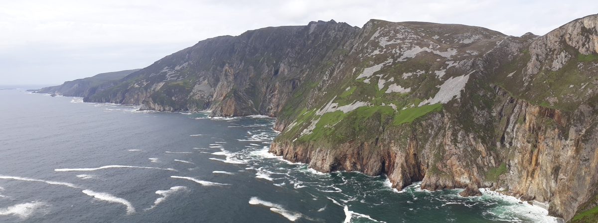 The Slieve League sea cliffs in County Donegal on the Wild Atlantic Way