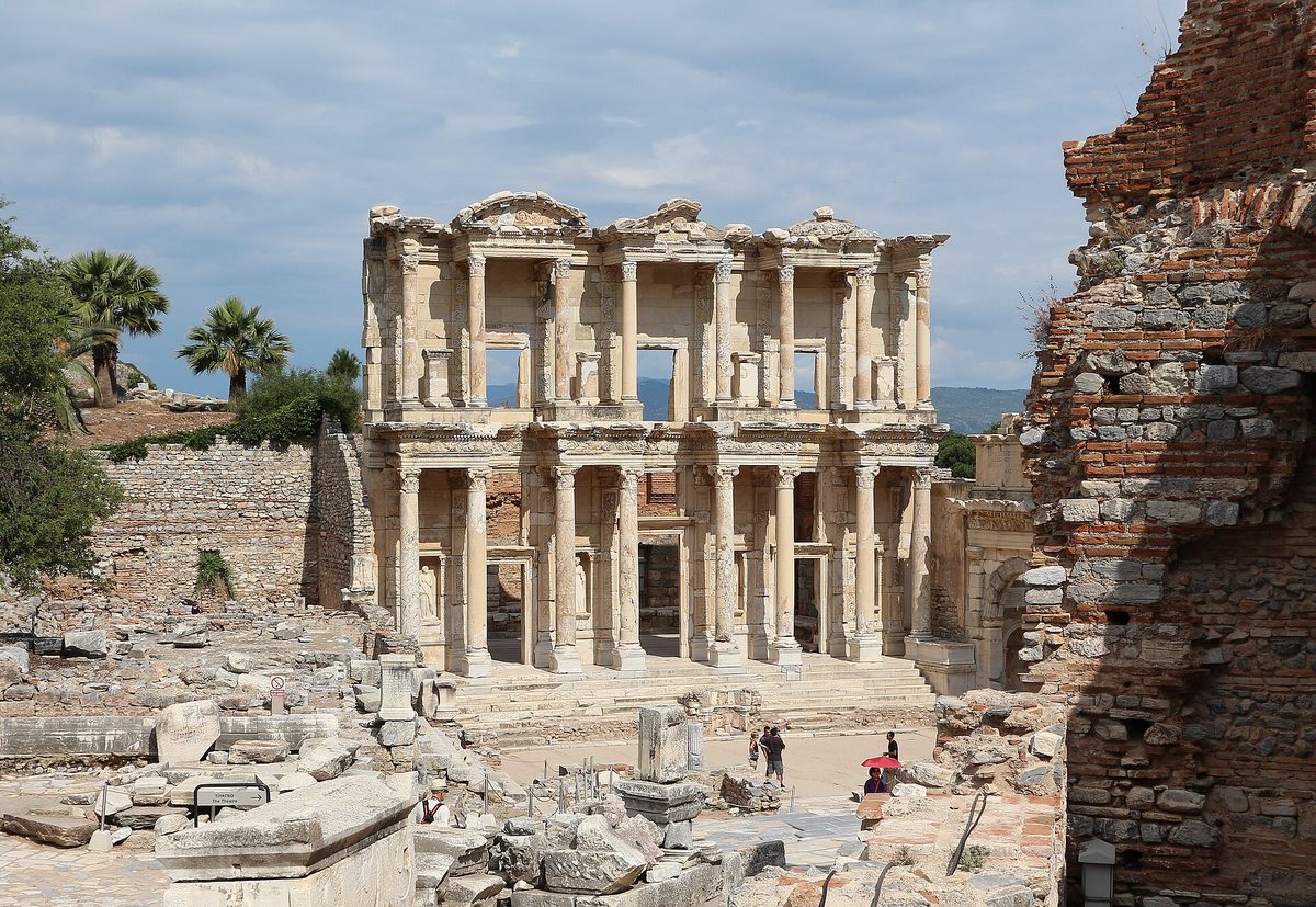 The Library of Celsus at the ancient city of Ephesus, Turkey