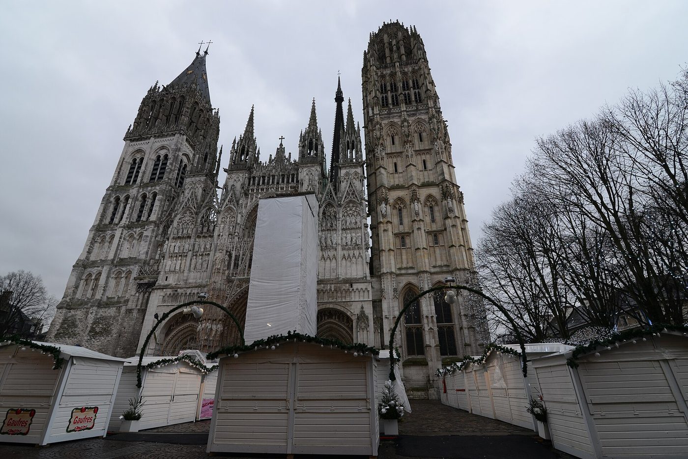 The west front of Rouen Cathedral, the facade Monet painted more than thirty times