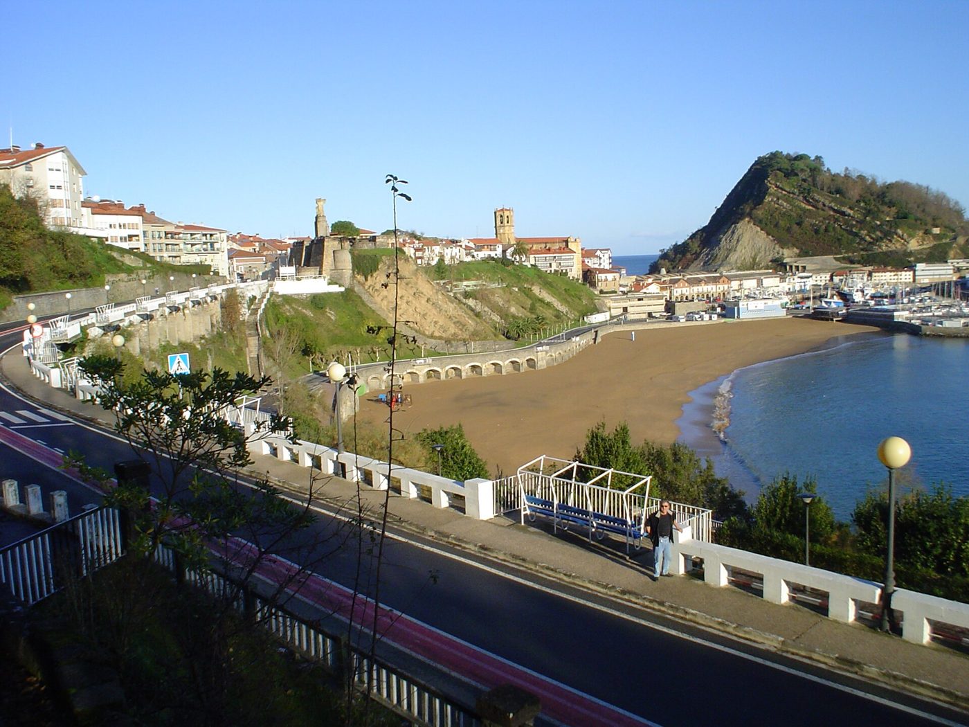 The fishing harbour and old town of Getaria, a day trip from San Sebastian