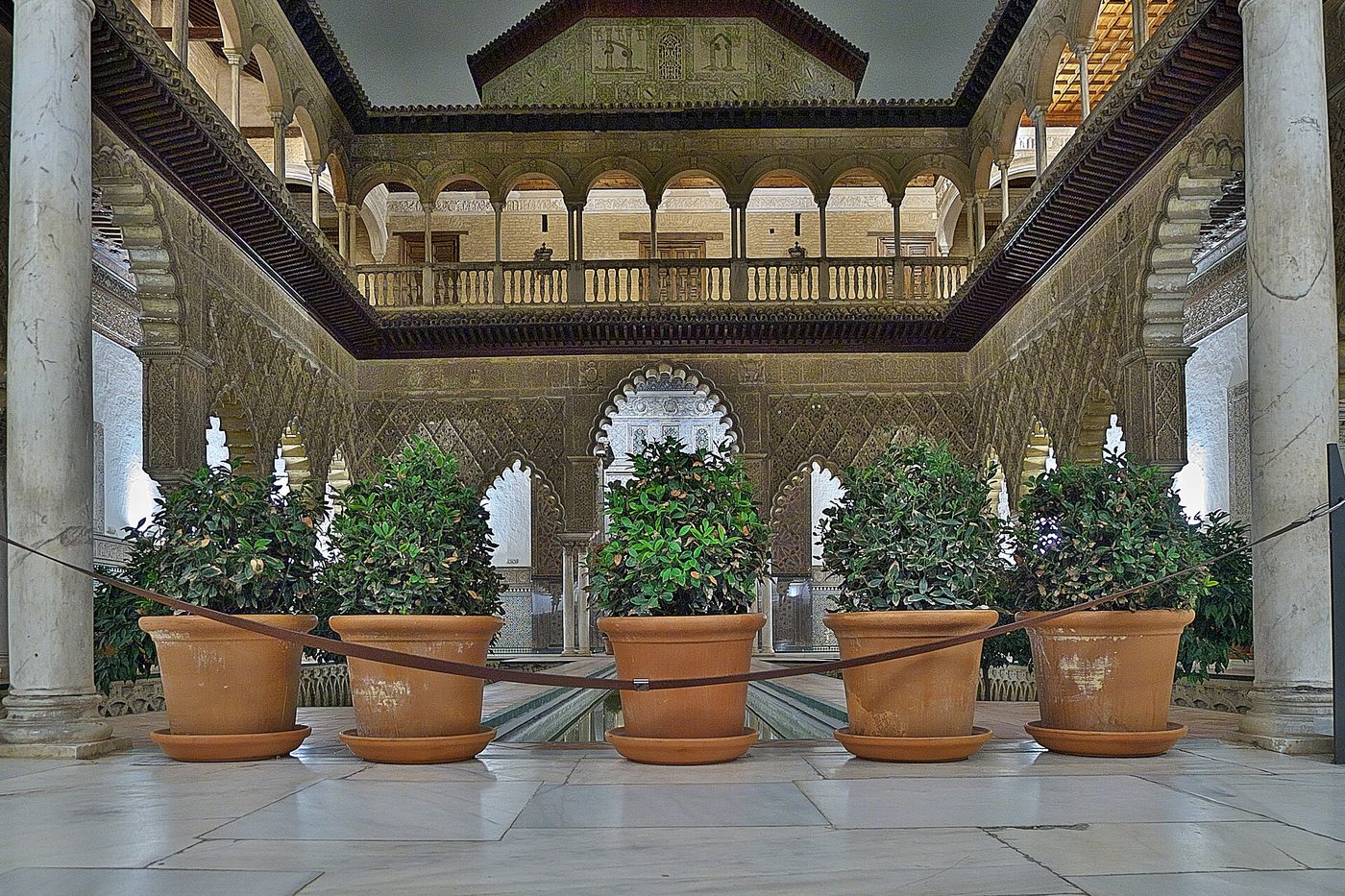 The Patio de las Doncellas in the Real Alcázar of Seville