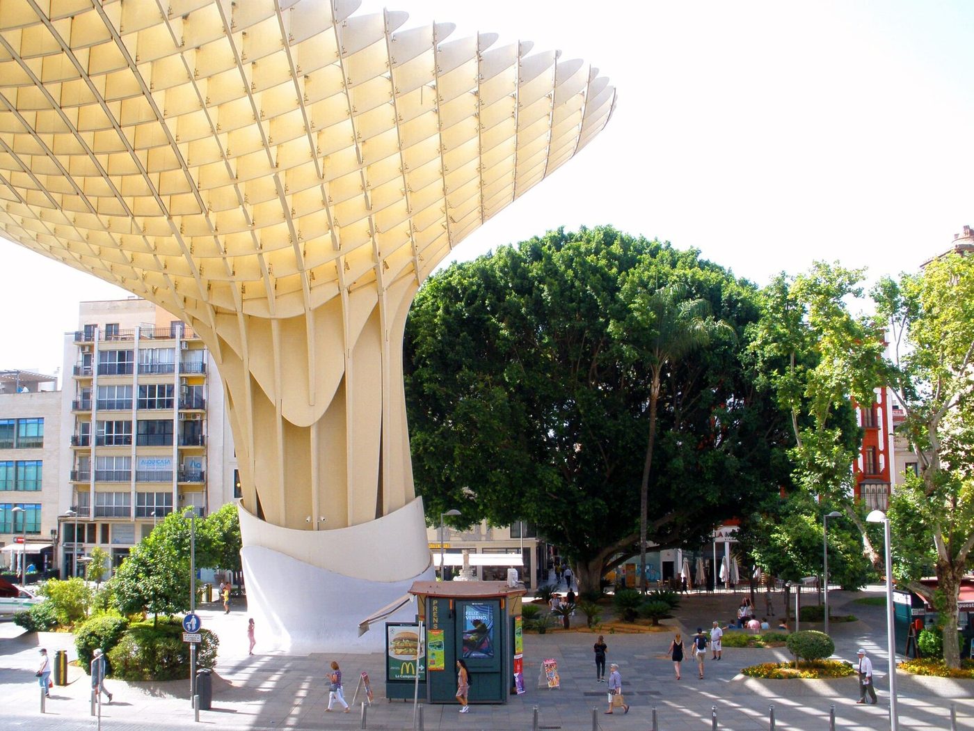 The timber canopy of the Setas de Sevilla, also called the Metropol Parasol