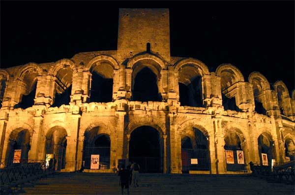 The Roman amphitheatre in Arles, a UNESCO World Heritage monument in Provence