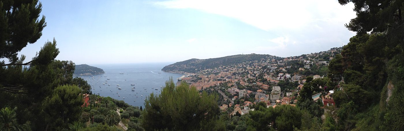 The waterfront houses of Villefranche-sur-Mer, the first stop east of Nice on the coastal railway