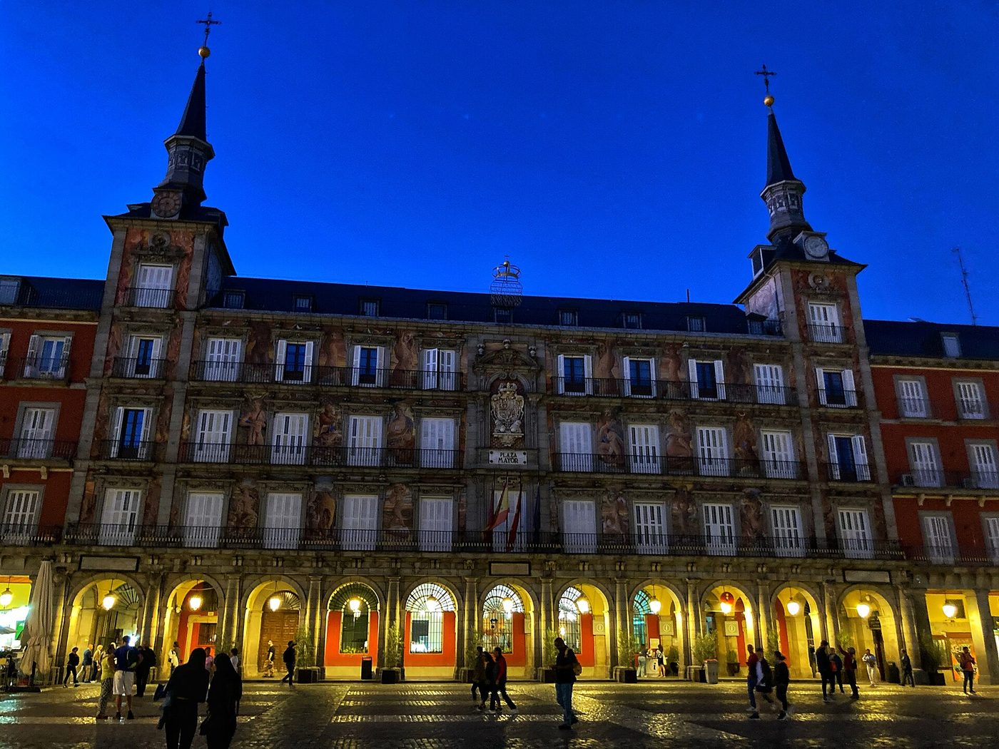 Things to do in Madrid: the arcaded Casa de la Panaderia on Plaza Mayor
