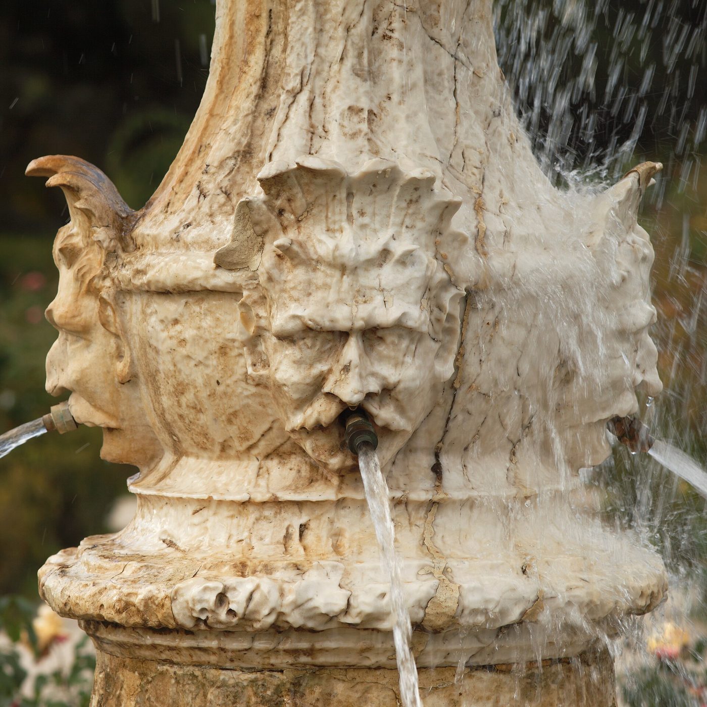 The Cupid fountain in the Rosaleda rose garden of Retiro Park, Madrid