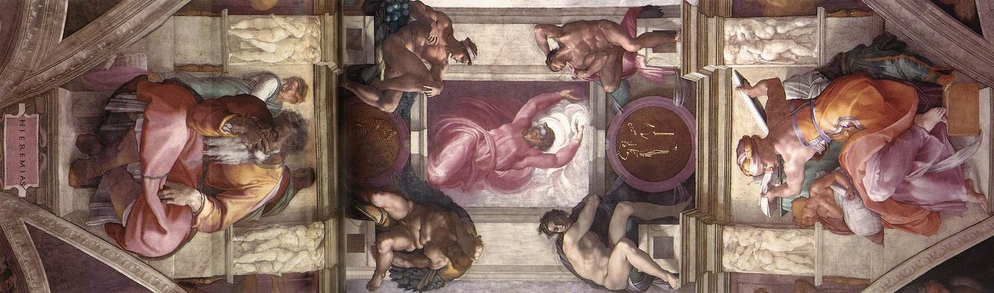 Michelangelo's ceiling frescoes in the Sistine Chapel at the Vatican